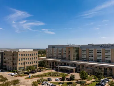 Photo of a hospital against the skyline